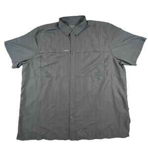 GameGuard Gunmetal Original 1023 Vented Fishing Green Plaid Shirt Men 3XL